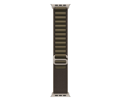 Pasek i akcesoria do zegarków Apple 49mm Dark Olive Alpine Loop Large - Natural Titanium